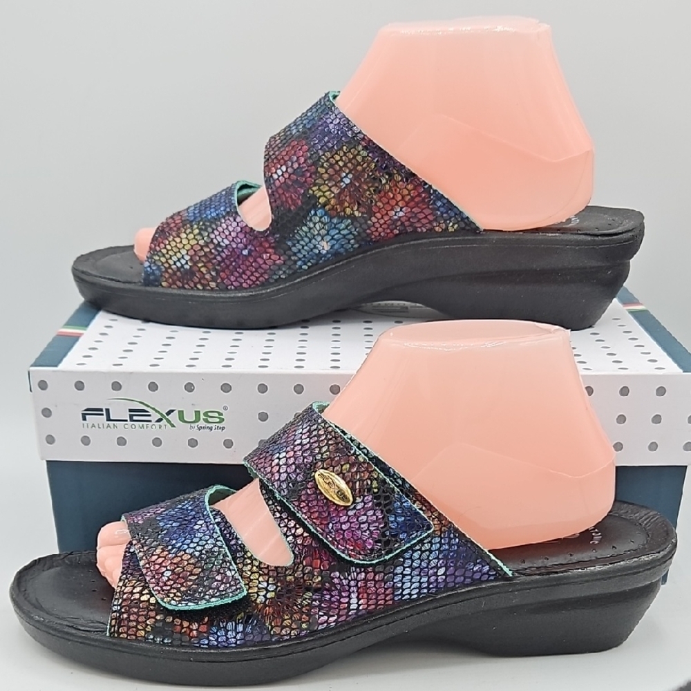 Flexus Kina Italian Comfort Sandals Size 42 US Size 10.5 - 11
